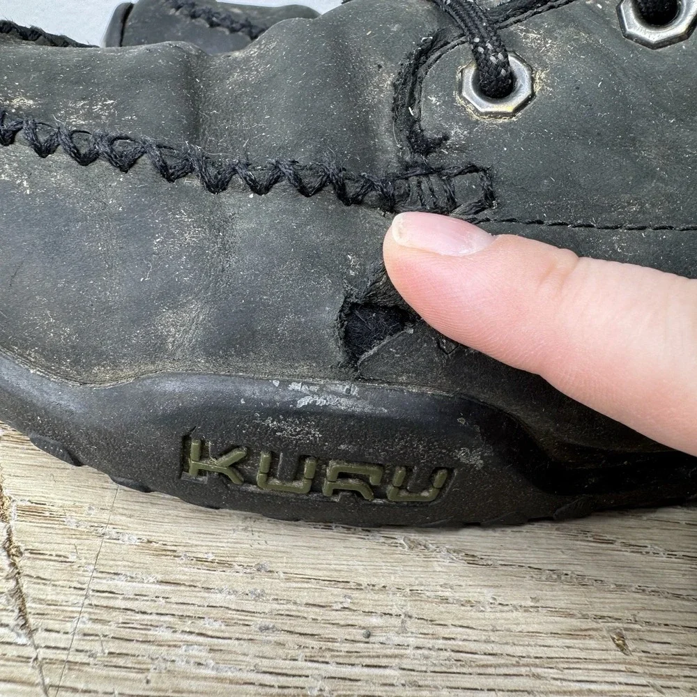 Kuru Quest Black Leather Plantar Fasciitis Chukka Boots Mens Size 10.5 M EU 42‎